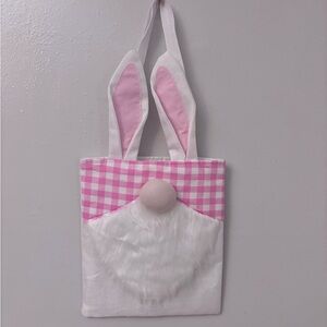 Pink and White GnomeBunny Tote Bag